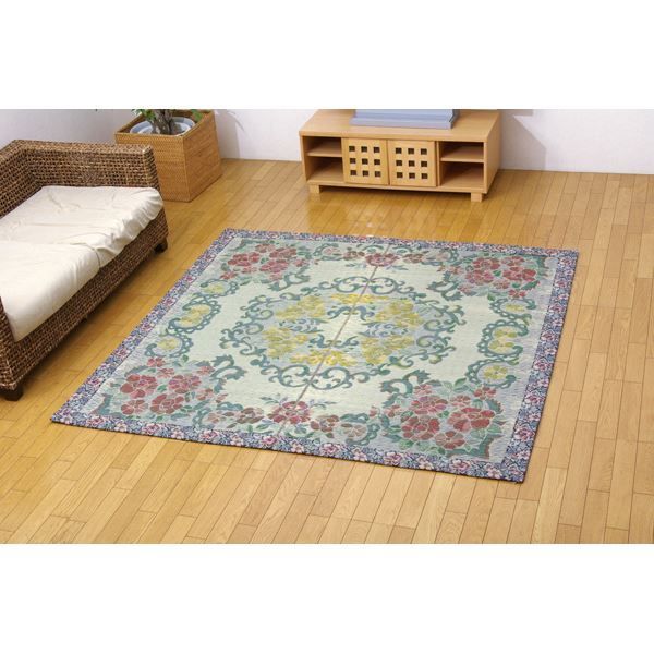 い草 ラグマット 絨毯 裏 不織布 防傷 抗菌 防臭 調湿効果付き 〔リビング ダイニング〕