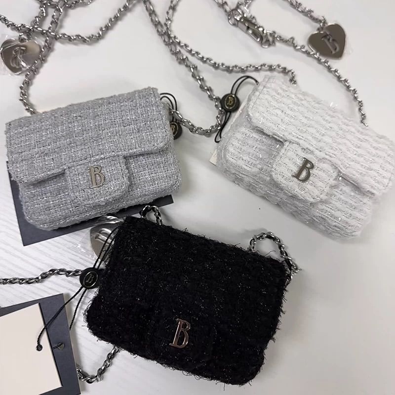The Barnnet Tweed Chain Belt Mini Bag バーネット ツイード