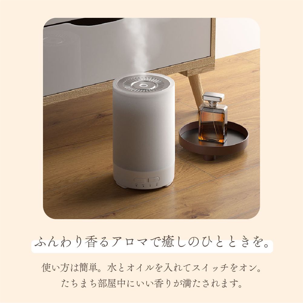 コンパクト アロマディフューザー 加湿器 小型 卓上 ライト付き 楽天市場】加湿器 卓上 卓上加湿器 大容量 300ml おしゃれ