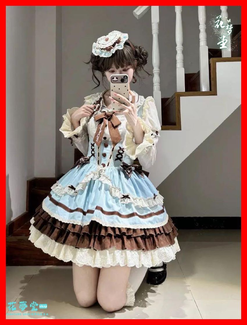 ロリータワンピース＆ブラウスセット 女子会コーデにぴったり