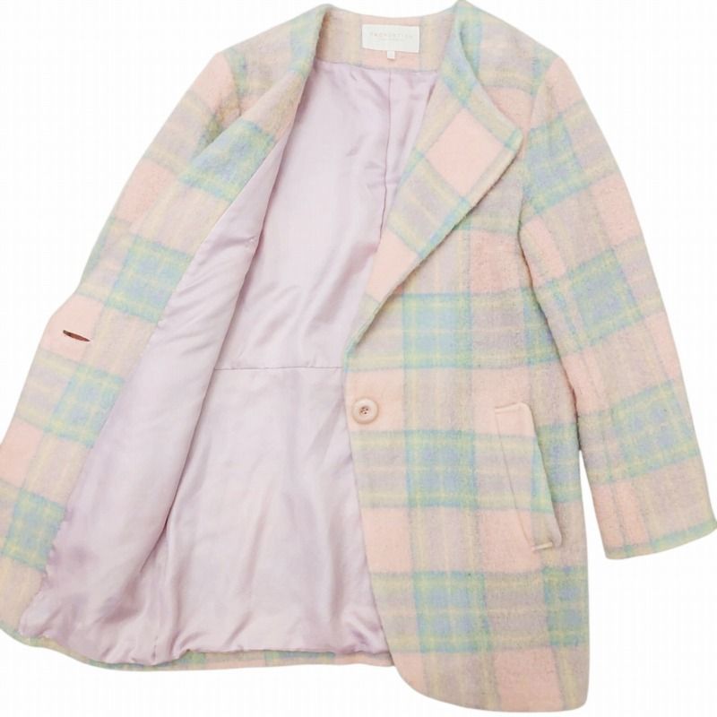 PROPORTION BODY DRESSING　モヘアチェックコート プロポーション ボディドレッシング PROPORTION BODY DRESSING