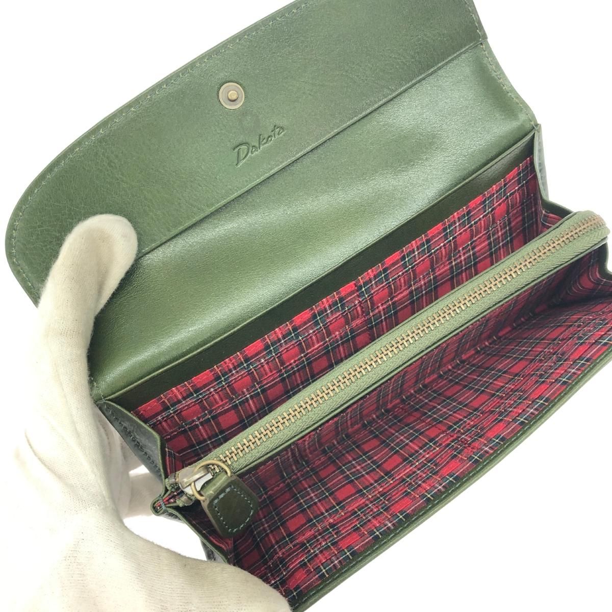 Dakota ダコタ 長財布 レザー トゥリパーノ ゆべしコラボ グリーン DAKOTA ダコタ 二つ折り長財布 レザー/トゥリパーノ/ゆべしコラボ
