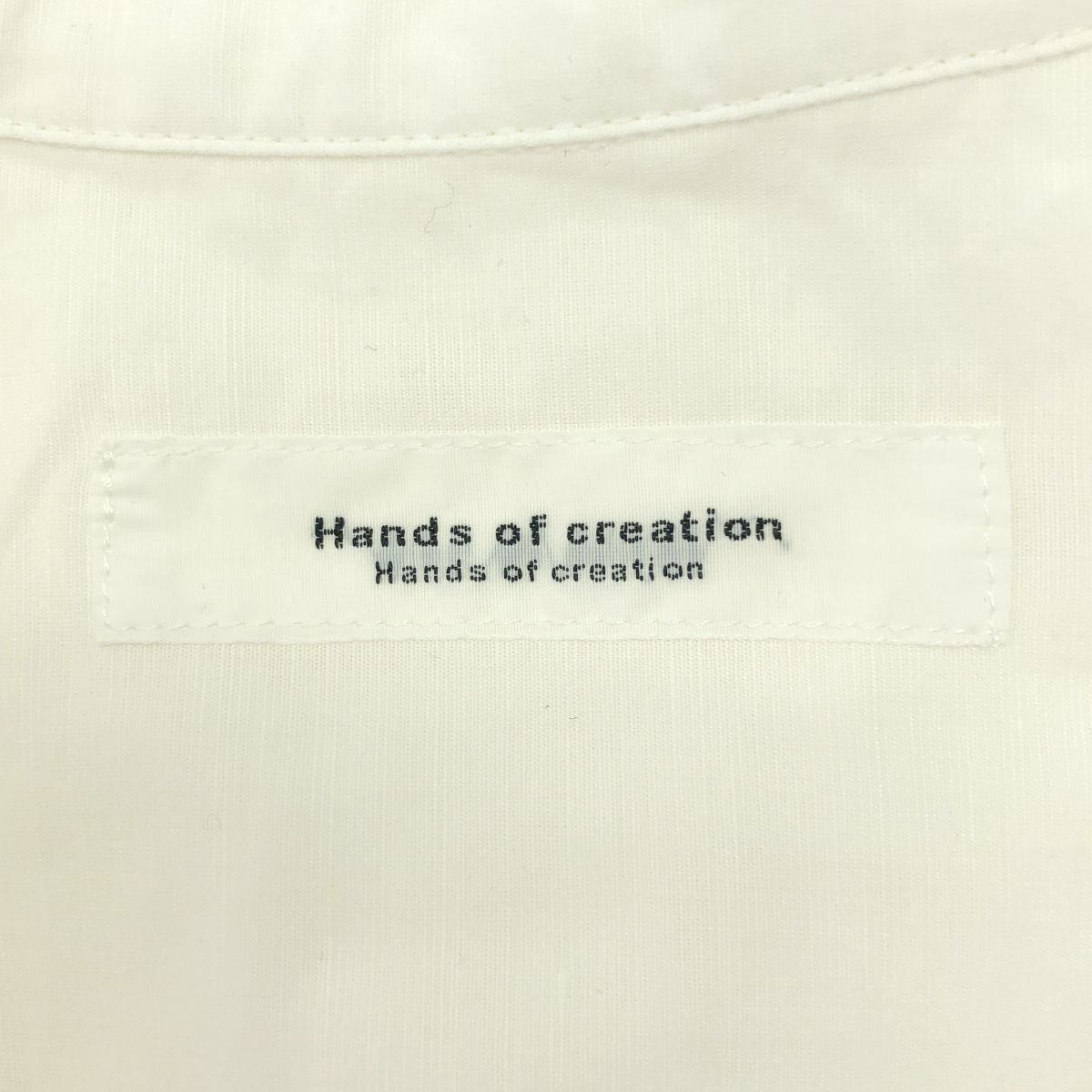 【新品】  Hands of creation / ハンズオブクリエイション | 強撚クラシック バイオスラブ チビフリルシャツ | F | ホワイト 新品】 Hands of creation / ハンズオブクリエイション | 強撚