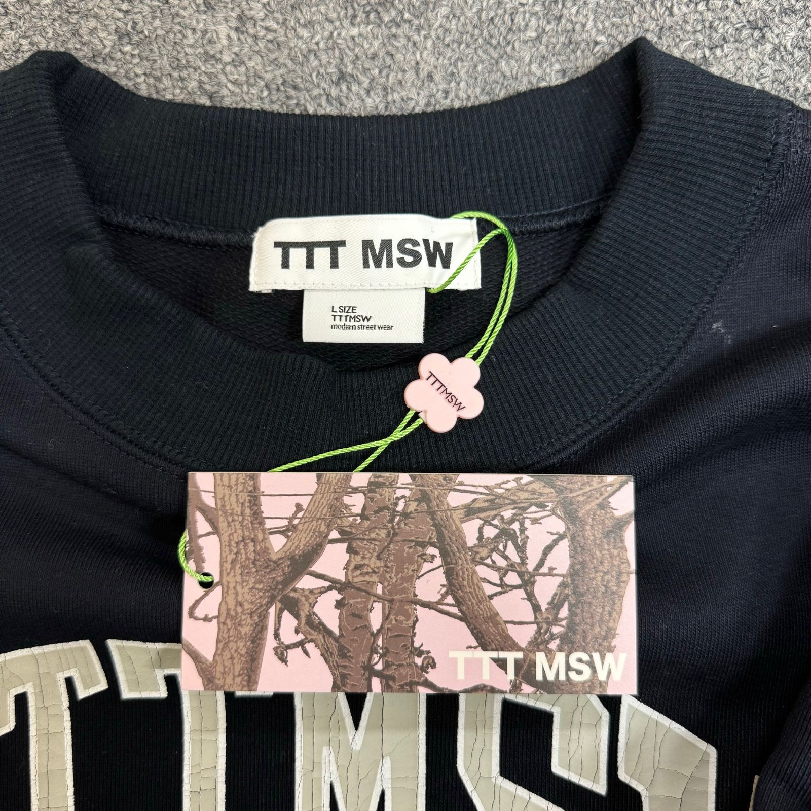 未使用品 TTT MSW 24SS COLLEGE LOGO CREW NECK SWEAT カレッジロゴ