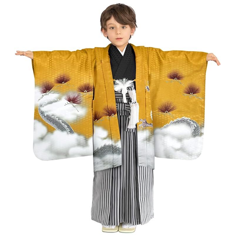 KYOETSU] [キョウエツ] 七五三 男の子 5歳 着物 袴 セット 縞袴