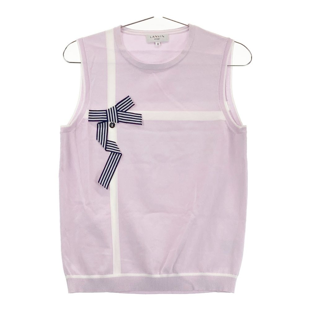 定価38500円【新品】レディース38ランバンスポール リボン付きニット サイズ：38 LANVIN SPORT ランバン スポール ニットベスト
