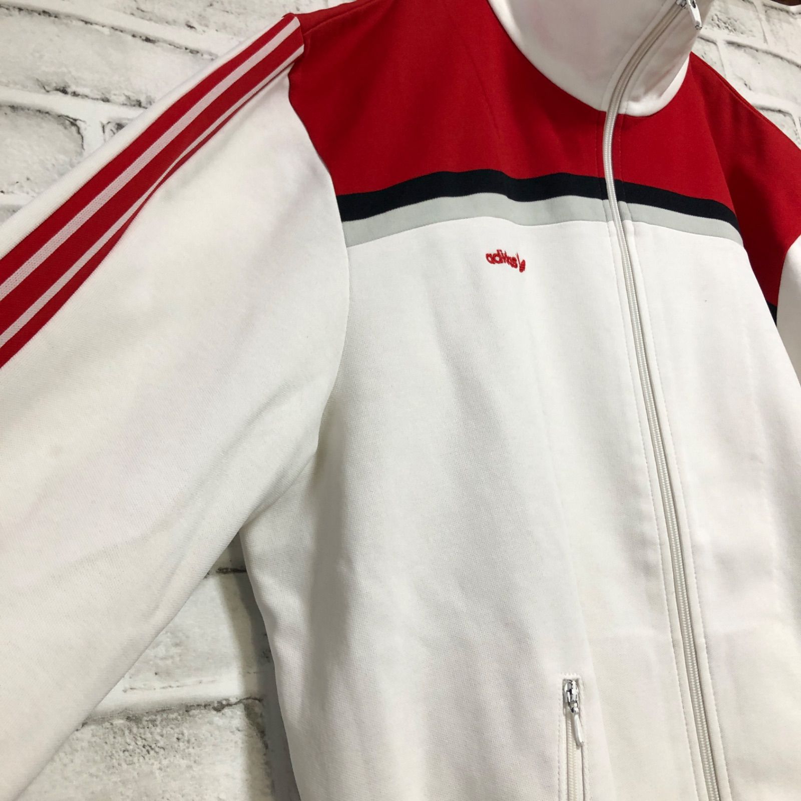 ！ttさん専用！ 60s 西ドイツ製　adidas トラックジャケット 赤✖︎白 アディダス adidas トラックジャケット 西ドイツ デサント製