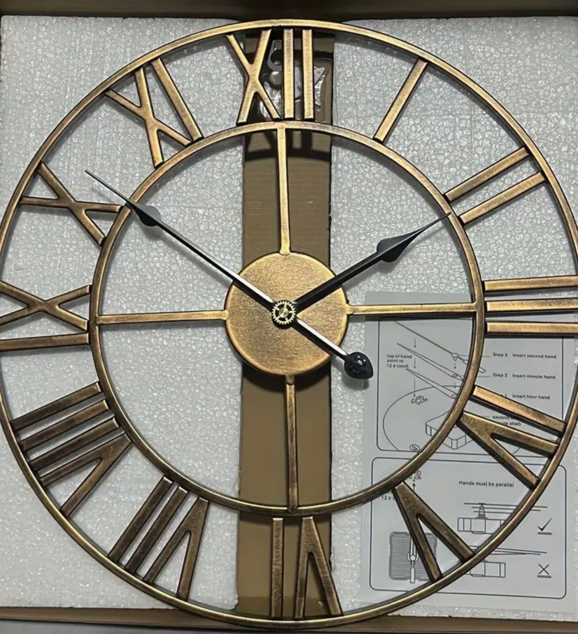 約62㎝　大きな　壁掛け時計　　アンティーク 時計　新品未使用 296022-img.jpg