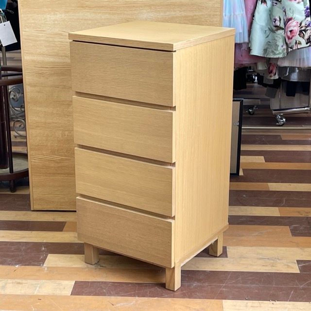 美品 MUJI 無印良品 オーク材 4段チェスト 幅40×奥行40×高さ83cm