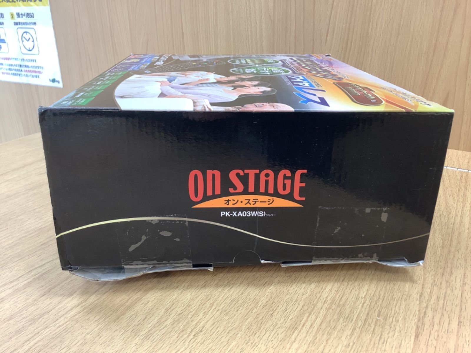 D 1614 オンステージ ONSTAGE パーソナルカラオケ PK-XA 03 W シルバー カセットプレーヤー CDプレーヤー