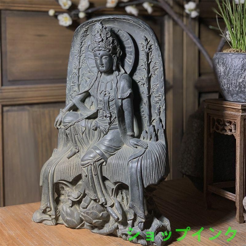 石像 石仏 自在観音 玄関 茶室 禅意 装飾品 工芸品 美術品 【公式通販】