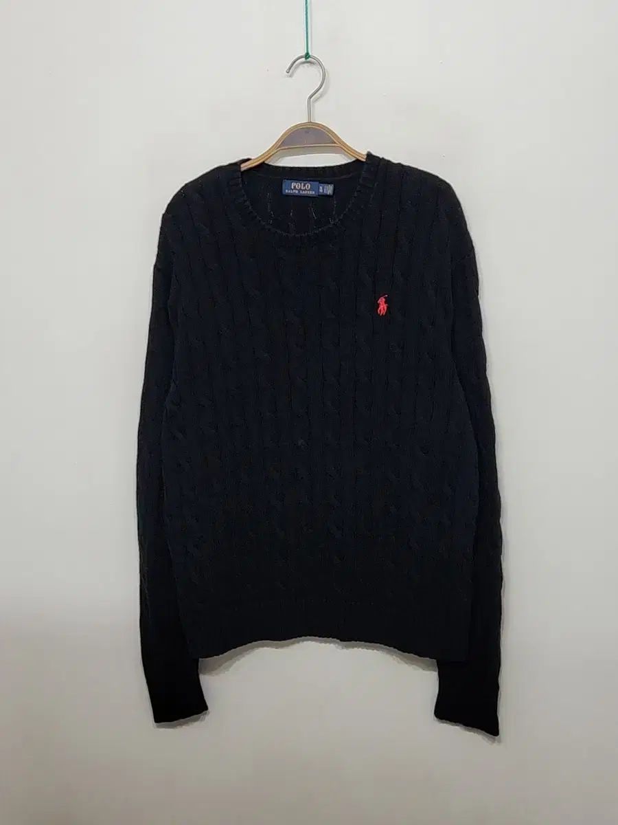 XL Ralph Lauren ラルフローレン ポロ ケーブル編み ニット セーター 黒 ケーブル セーター カジュアル