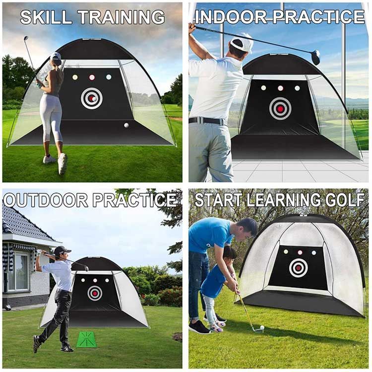 収納バッグ付き ゴルフネット 折りたたみ 練習用 ゴルフマット ティー