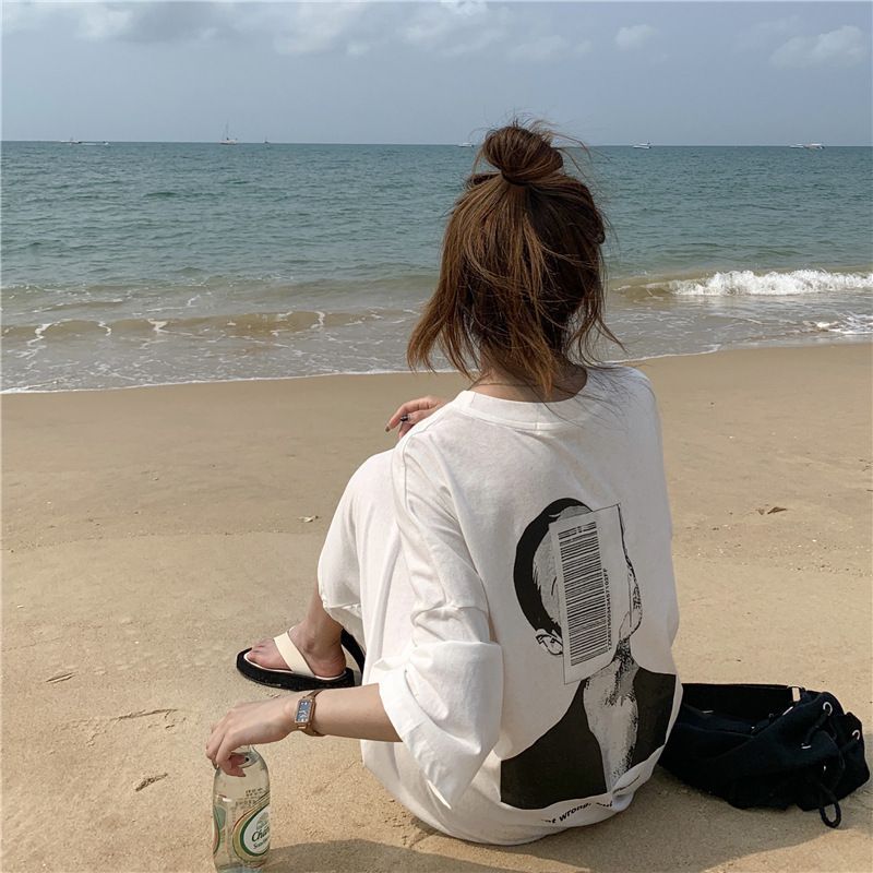 "【訳あり】 Tワンピ レディース Tシャツワンピース ワンピース ロゴプリント バックプリント カジュアル 韓国ファッション かわいい シンプル Tワンピ 韓国 ゆったり 黒 白 グレー おしゃれ リゾート  [AZ008]"