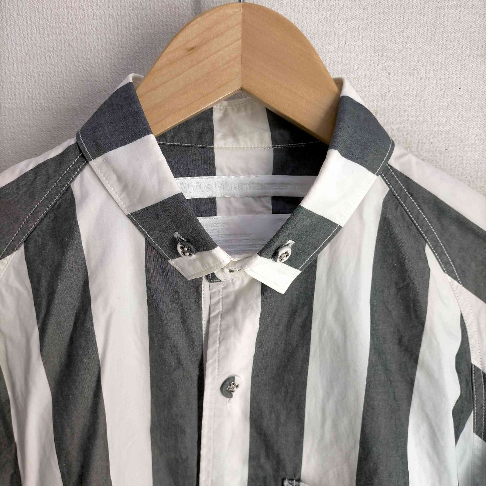 White Mountaineering メンズ シャツ ストライプ #139 White Mountaineering - STRIPE LONG SHIRT / Aライン