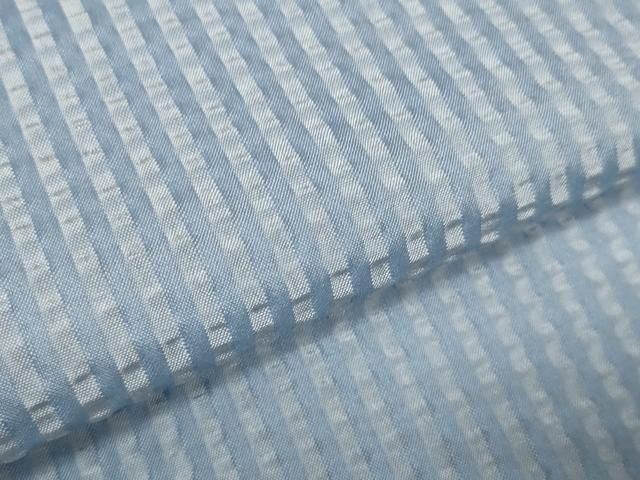 平和屋本店□紬 米沢織 反物 着尺 雅 縞 東匠猪俣謹製 逸品 未使用