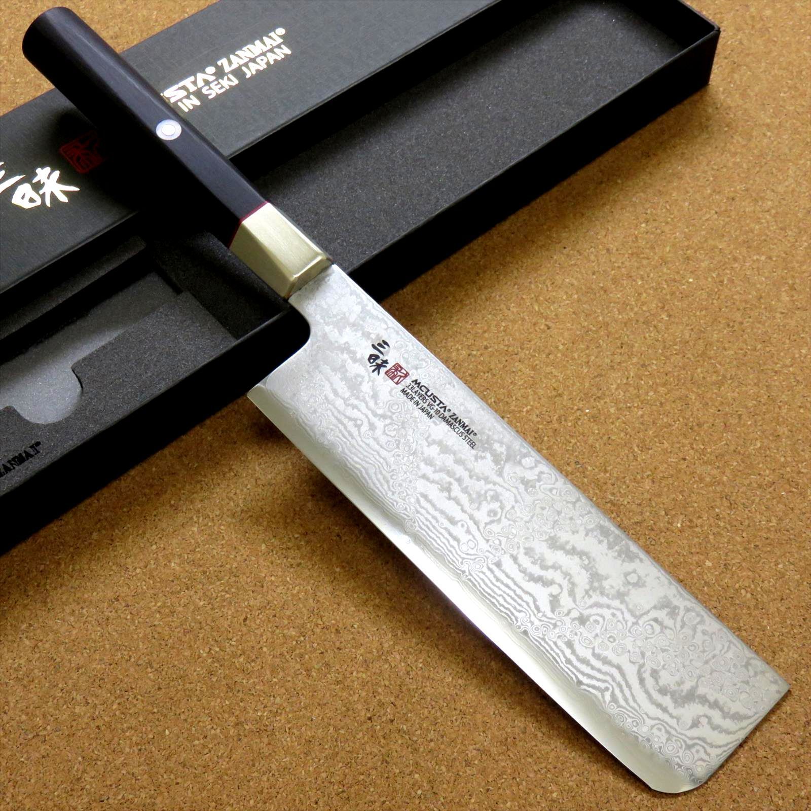 包丁 菜切り包丁 16.5cm 165mm 三昧 ハイブリッド スプラッシュ ダマスカス 33層 VG-10 関の刃物 黒合板 両刃包丁 野菜切り