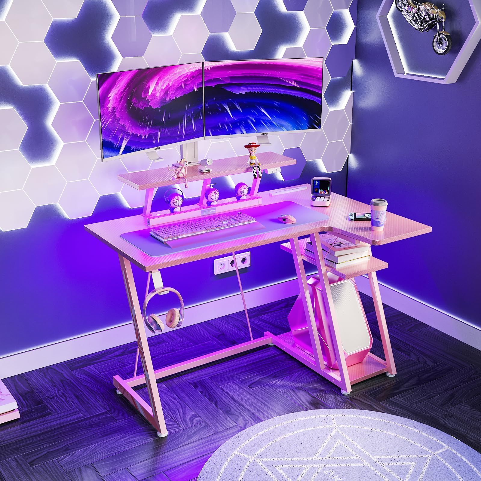 Amazon.co.jp: YOYAWB ゲーミングデスク PCデスク かわいい
