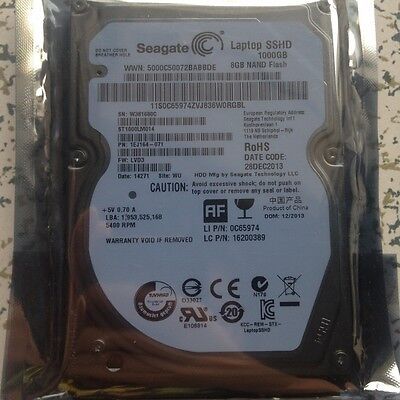 Seagate 1 TB ST1000LM014 5400 RPM 8GB SSD Hybrid 2.5