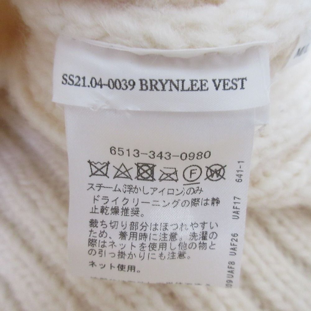 CECILIE BAHNSEN - 美品 CECILIE BAHNSEN セシリーバンセン 2WAY BRYNILEE レース アルパカブレンド ケーブルニットベスト ノースリーブセーター M/L ホワイト レディース 古着 中古 USED CECILIE BAHNSEN - 美品 CECILIE BAHNSEN セシリーバンセン 2WAY