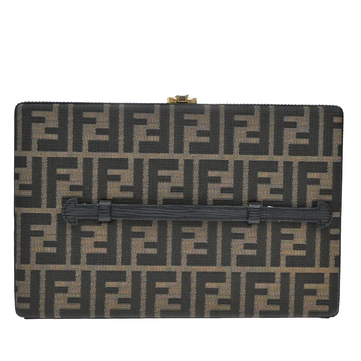 Fendi ズッカ柄　ハンドバッグ　美品　送料込み FENDI フェンディ ハンドバッグ ロゴ ズッカ柄 クラッチバッグ