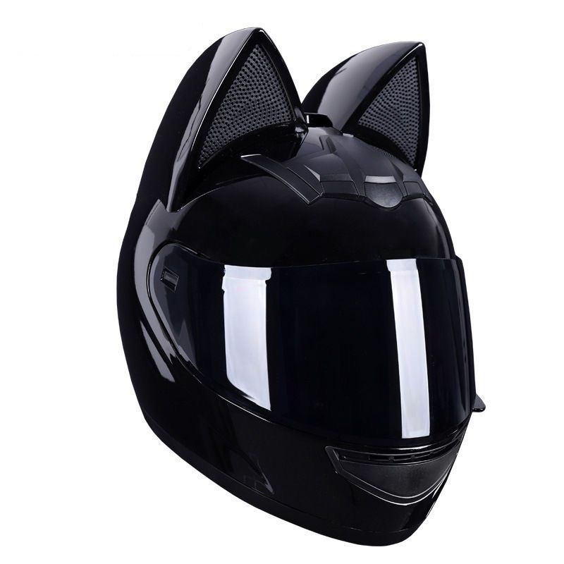 猫耳付きフルフェイスヘルメット レディース用原付・電動バイク対応