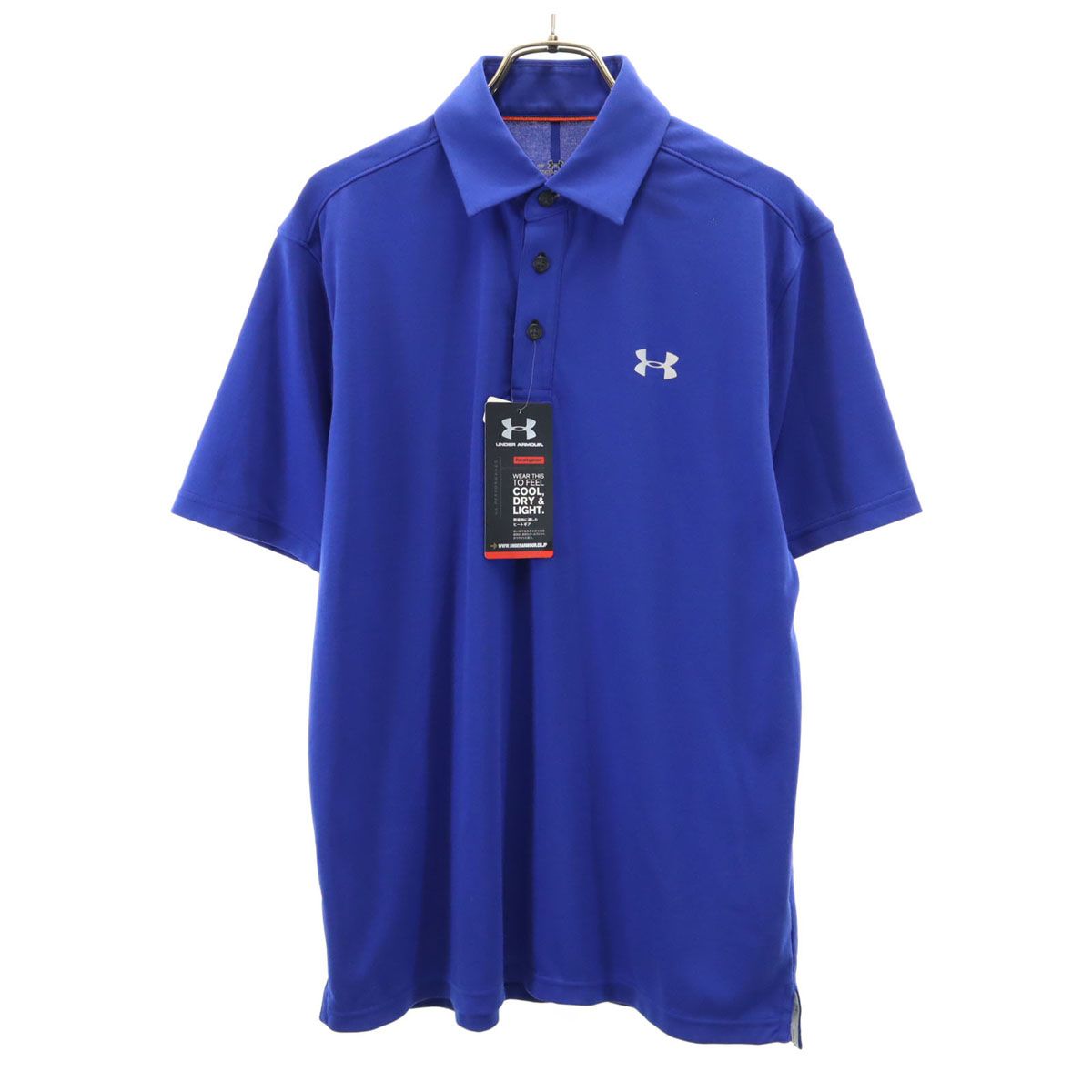 未使用 UNDER ARMOUR アンダーアーマー 半袖 ポロシャツ MD ブルー 