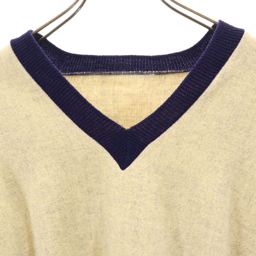 BERTIE & WYCKOFF 70s ヴィンテージ 長袖 フラノ生地 Vネック セーター