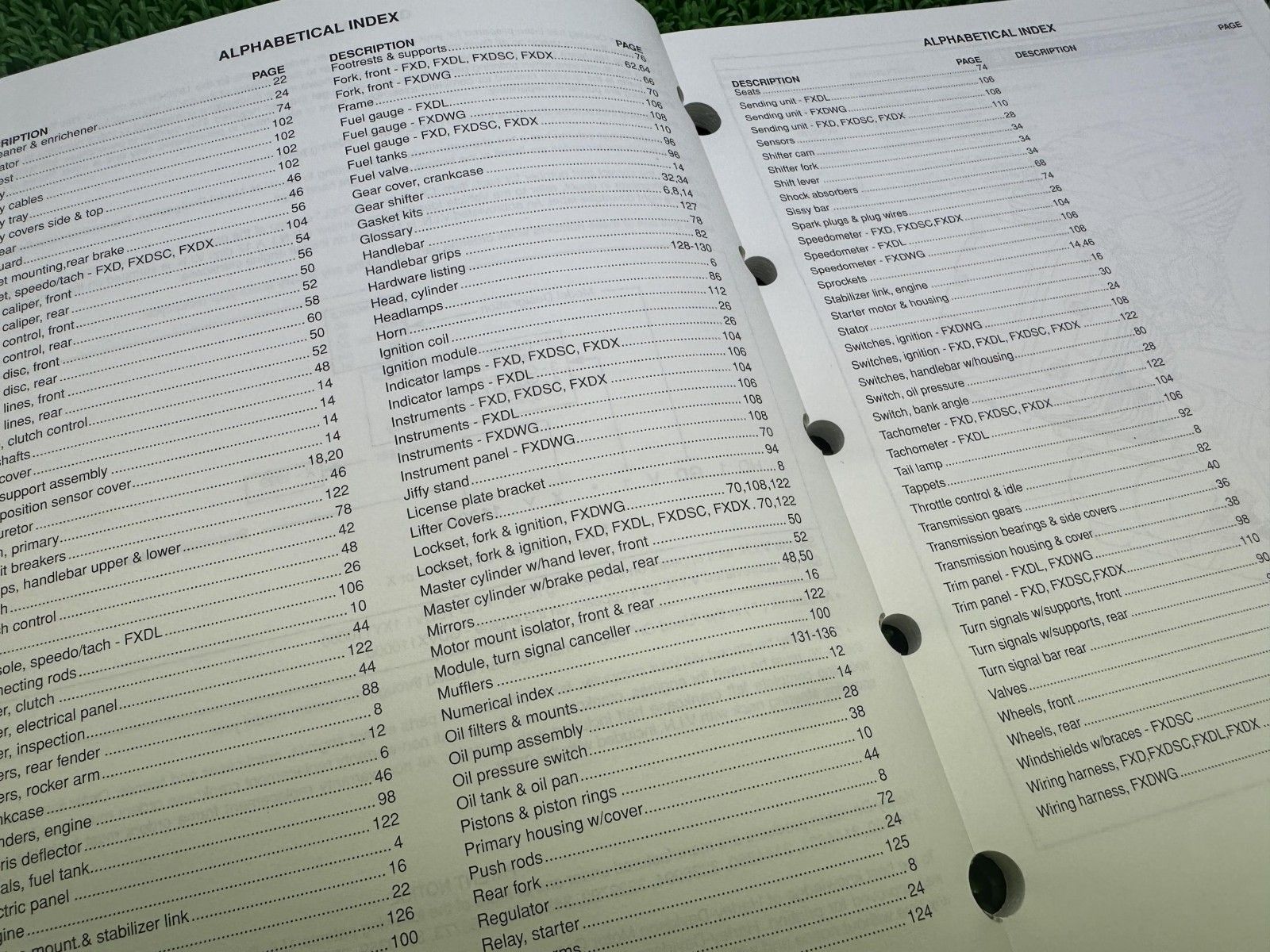 ダイナ パーツリスト 英語版 ハーレー 正規 バイク 整備書 1999年ダイナモデル パーツカタログ 車検 パーツカタログ 整備書 pT