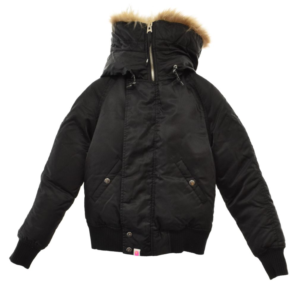 A BATHING APE (アベイシングエイプ) ファーフード付き ジップアップ