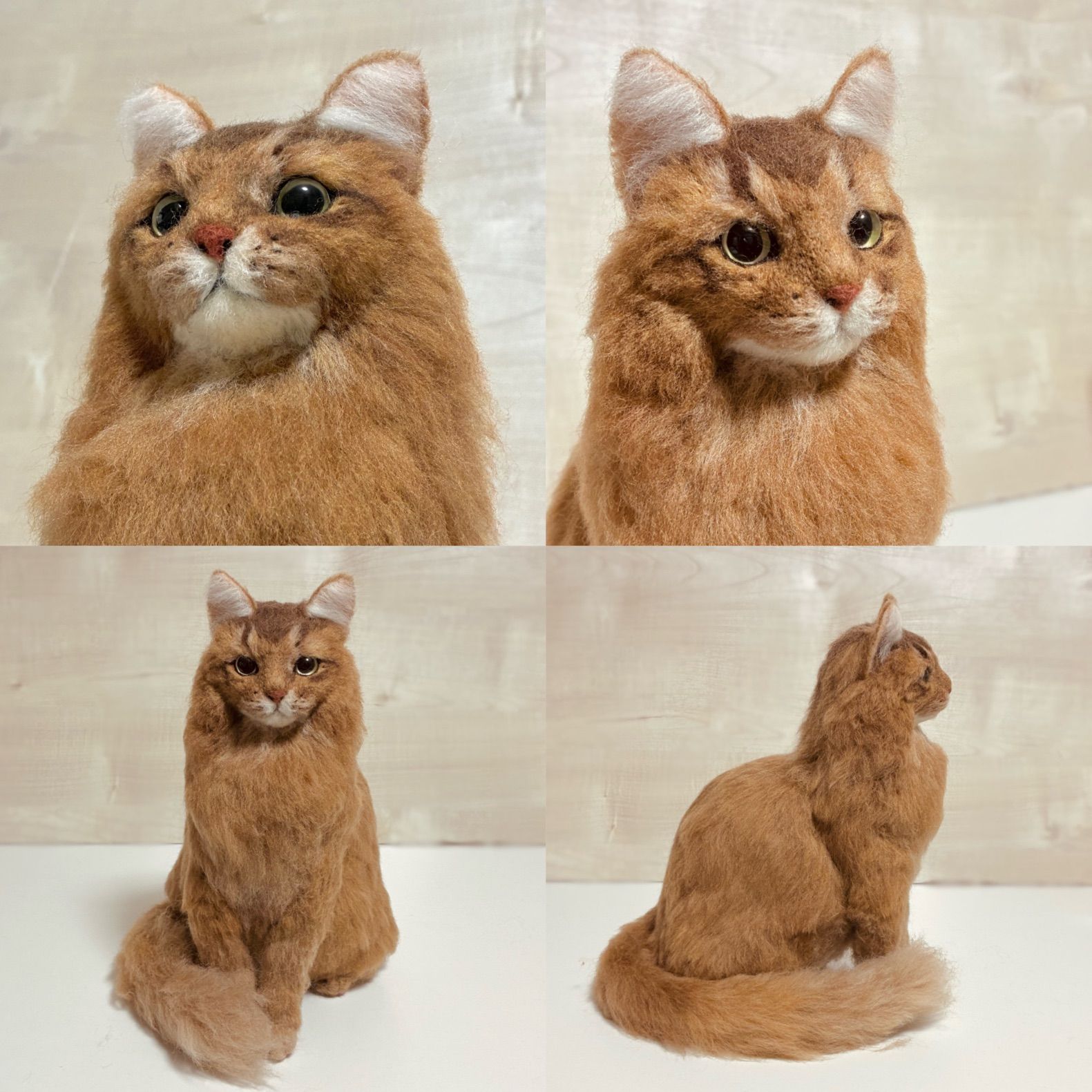 羊毛フェルト　オーダー　猫　【yuu様ページ】 オーダー猫さん 羊毛フェルト 羊毛フェルト utuca 通販 17407928