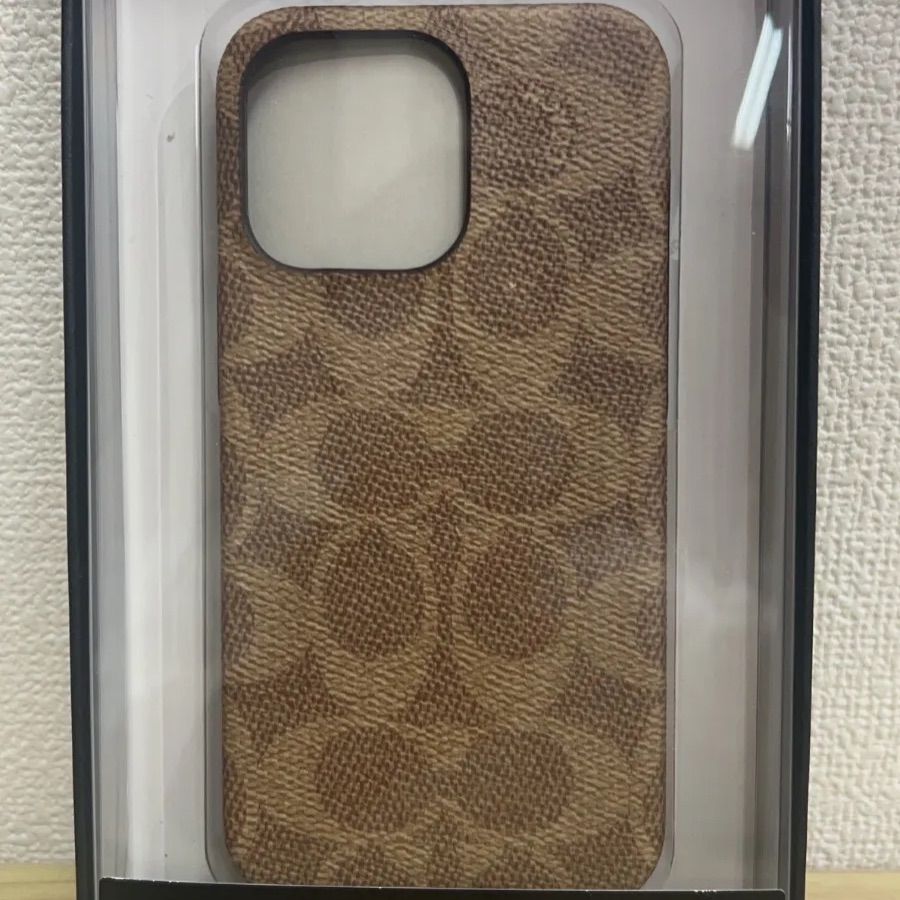 COACH コーチ iPhone13pro 対応ケース ハードケース ブラウン iPhone 13 Pro Max用 COACH（R）ハードケース／SIGNATURE Brown