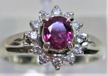 Pt900 プラチナ リング 指輪 ルビー0.48ct ダイヤ0.19ct - メルカリ