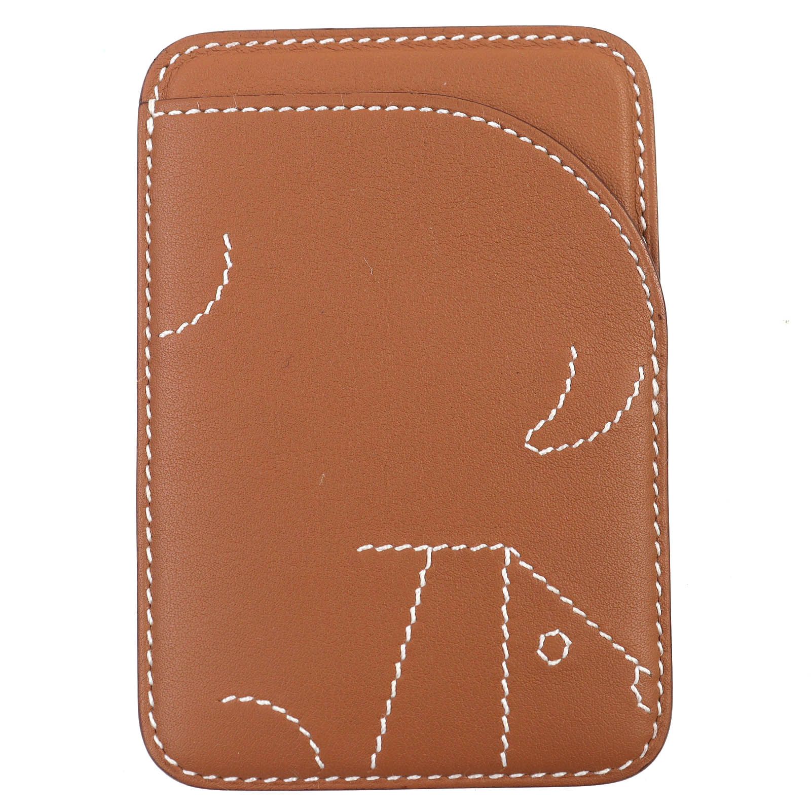 ♥品△HERMES エルメス MagSafe エマン イヌ ヴォースイフト ゴールド マグネット カードケース W刻印 フランス製 レディース 大人気 オススメ◎ 定価118 800円