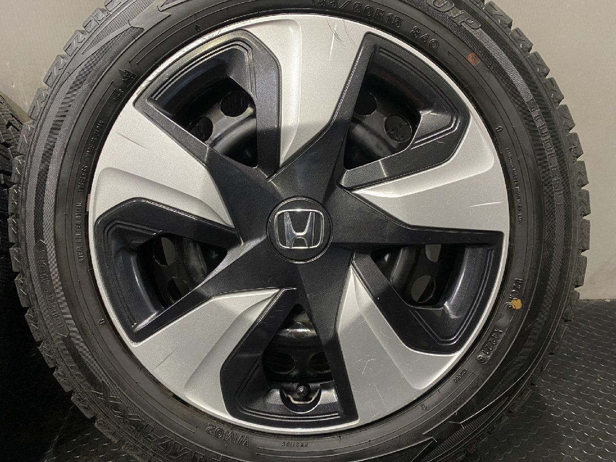 DUNLOP WM02 185/60R15】スタッドレス【HONDA フィット純正ホイール 15 