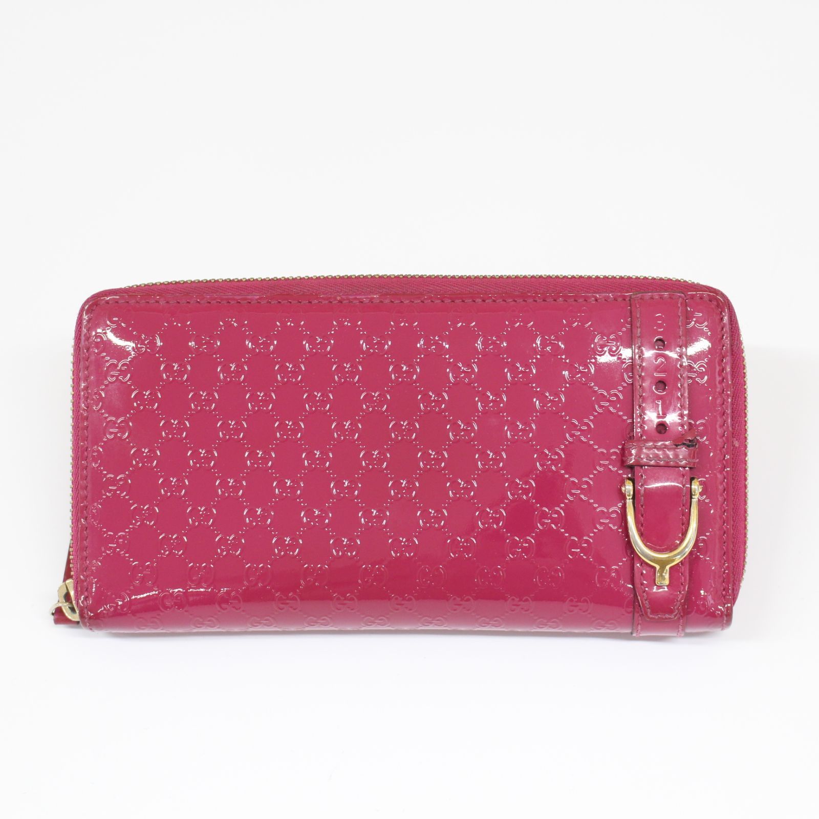A782】GUCCI マイクロシマ 長財布 エナメル ラウンドファスナー - メルカリ