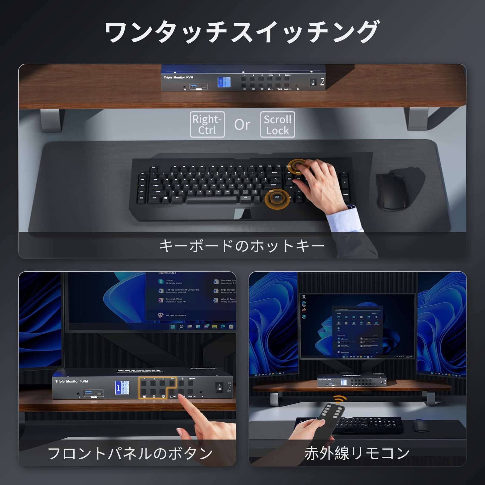 4入力3出力 プライバシー保護