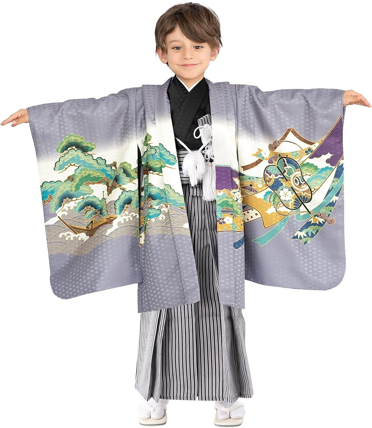 KYOETSU] [キョウエツ] 七五三 5歳 男の子 着物 セット 羽織 袴 フル