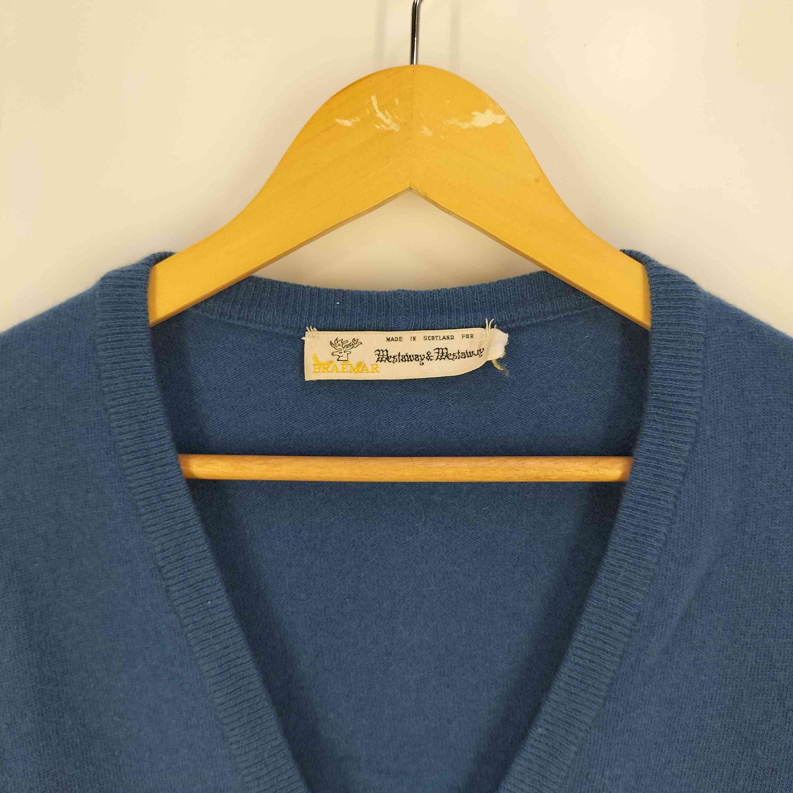 ブリーマー BRAEMAR スコットランド製 カシミヤ ニットカーディガン 