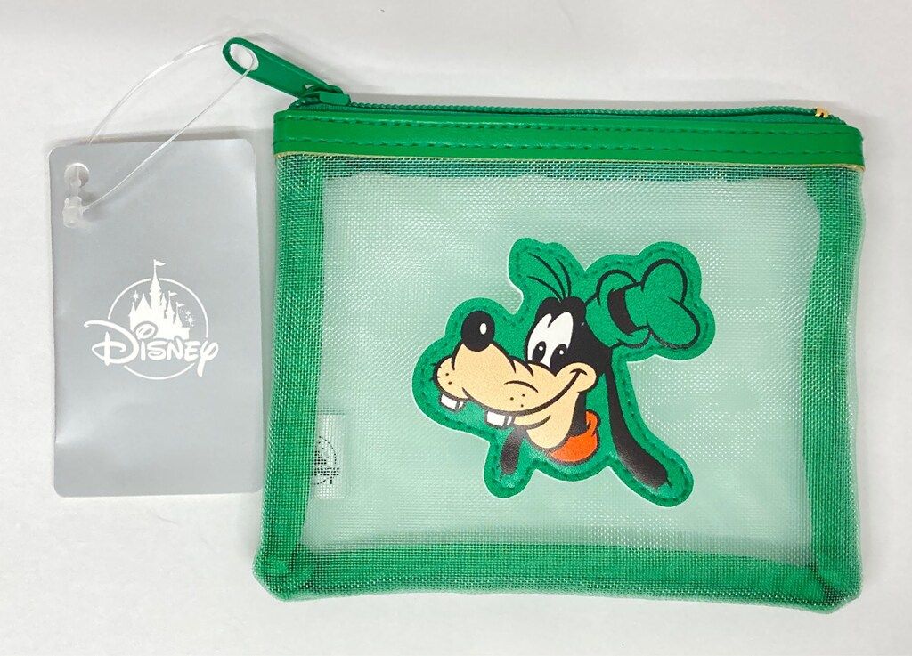 ディズニーストア ポーチ/フラットメッシュ retro グーフィー(緑