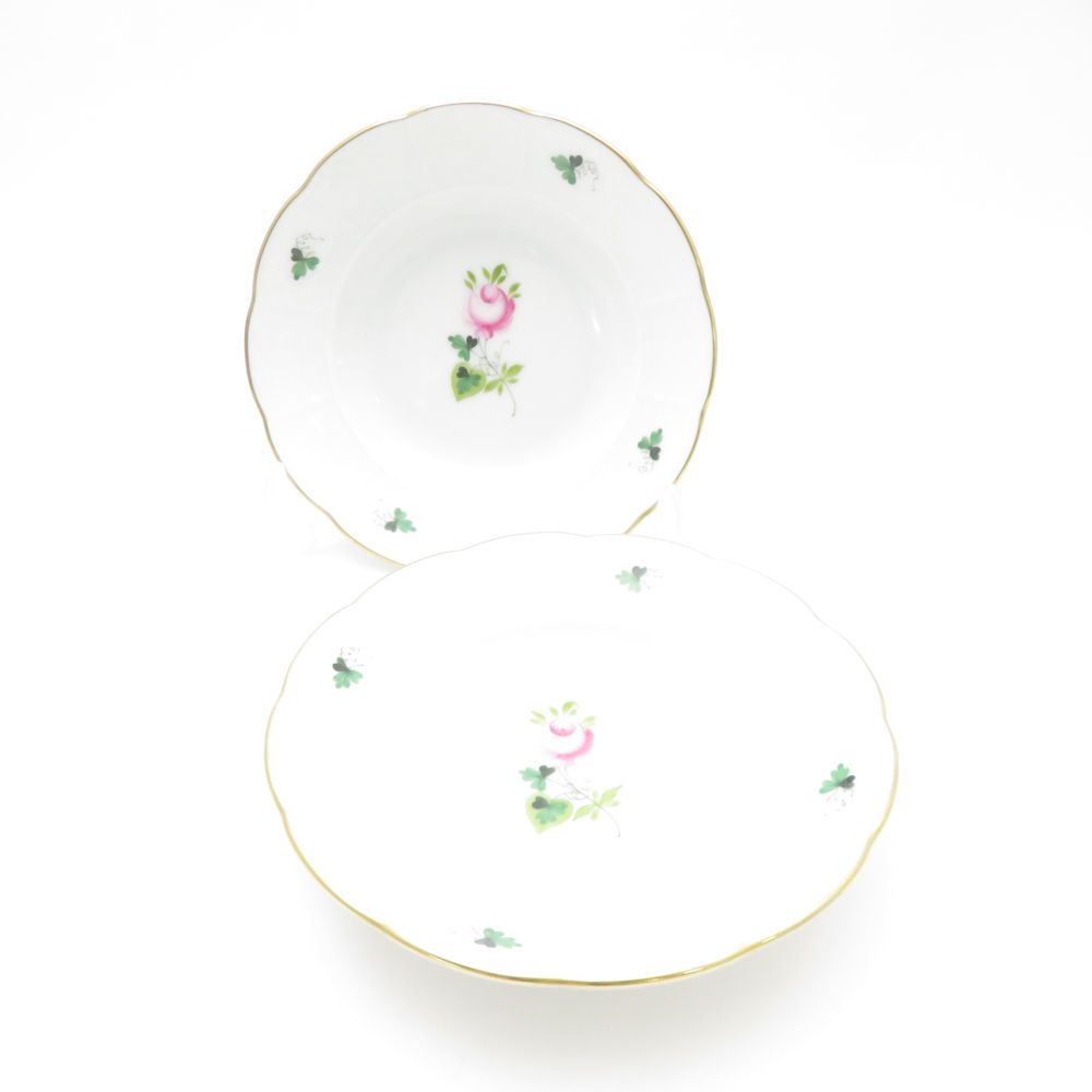 Herend ヘレンド ウィーンの薔薇 オリエンタルボウル 2枚 ペア 12cmプレート 小皿 SM4591J1