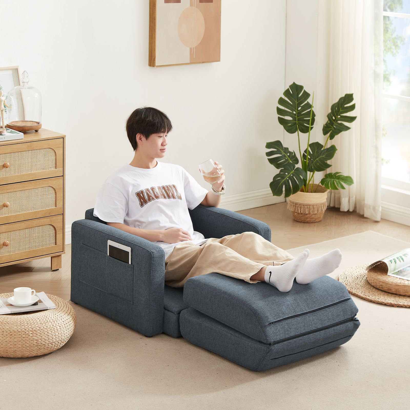 セール価格♪　★ソファベッド シングル 折りたたみ ソファ・ソファベッド 「数量限定セール」折りたたみ式シングル