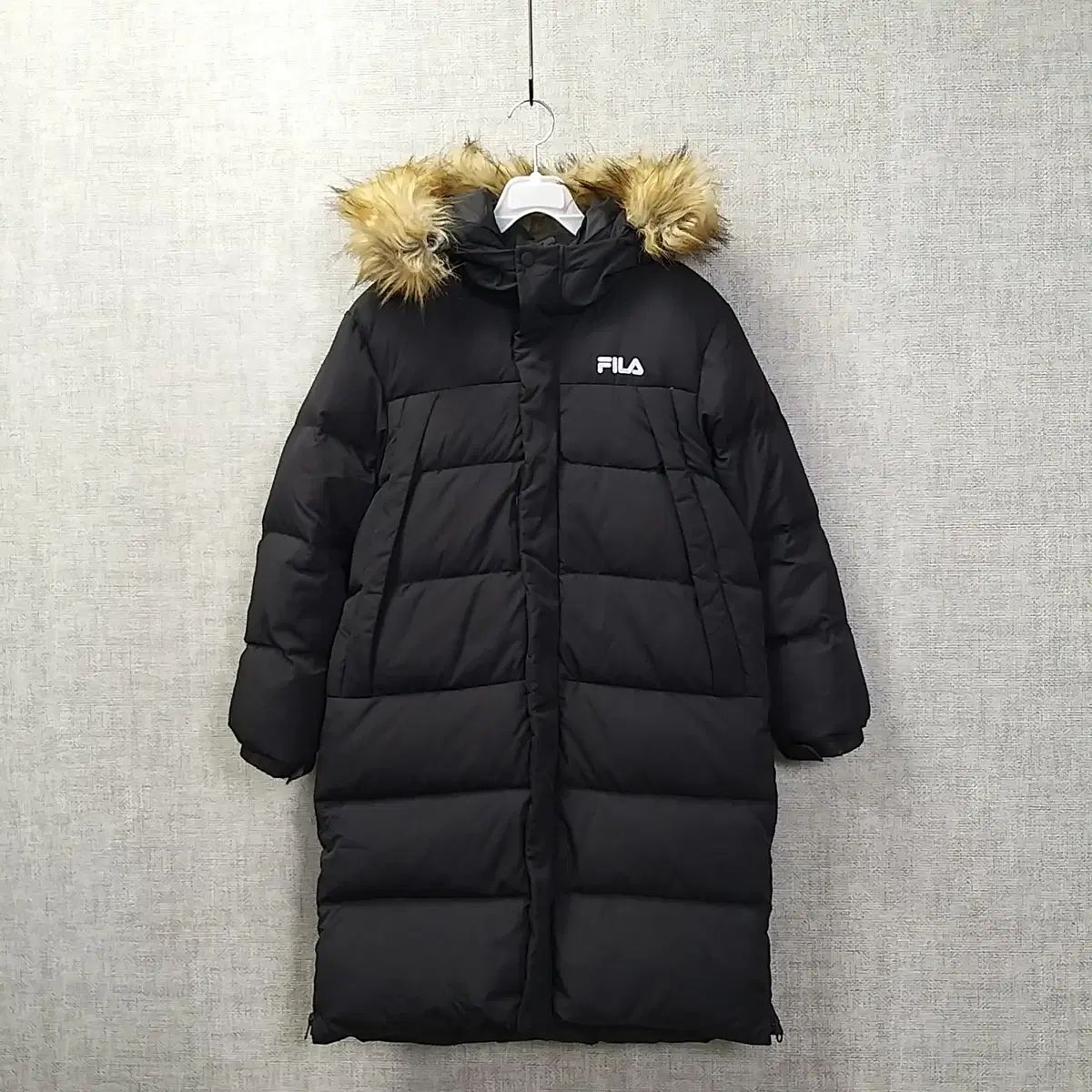 【雷市場（ポンジャン）商品韓国直送】 17 FILA 1911 ダックダウン フード付きロングパッド 黒 キッズ 145