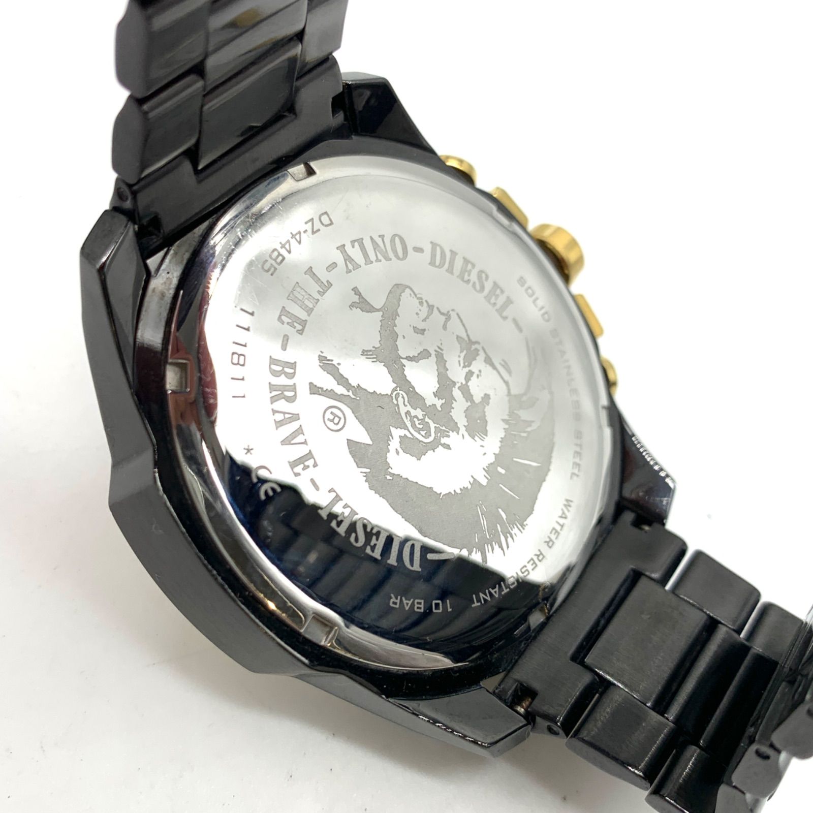 お買い得】DIESEL 腕時計 クロノグラフ ゴールド文字盤 diesel 腕時計