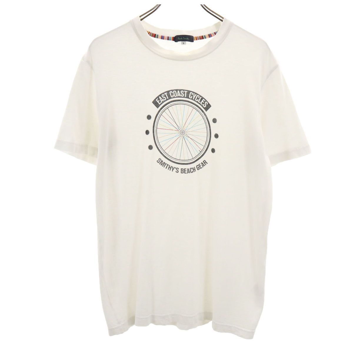 Paul Smith ポールスミス 日本製 半袖 Tシャツ L 白 メンズ 古着 