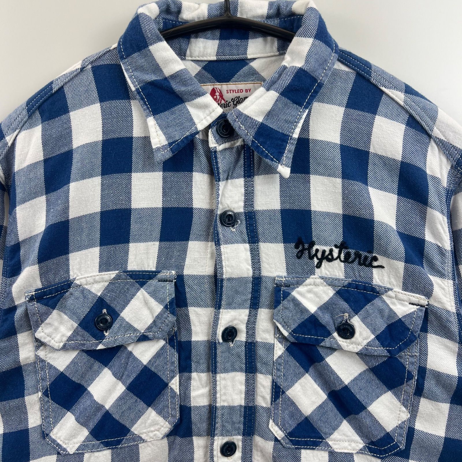 HYSTERIC GLAMOUR BACK stitch L/S shirts M 0243AH04