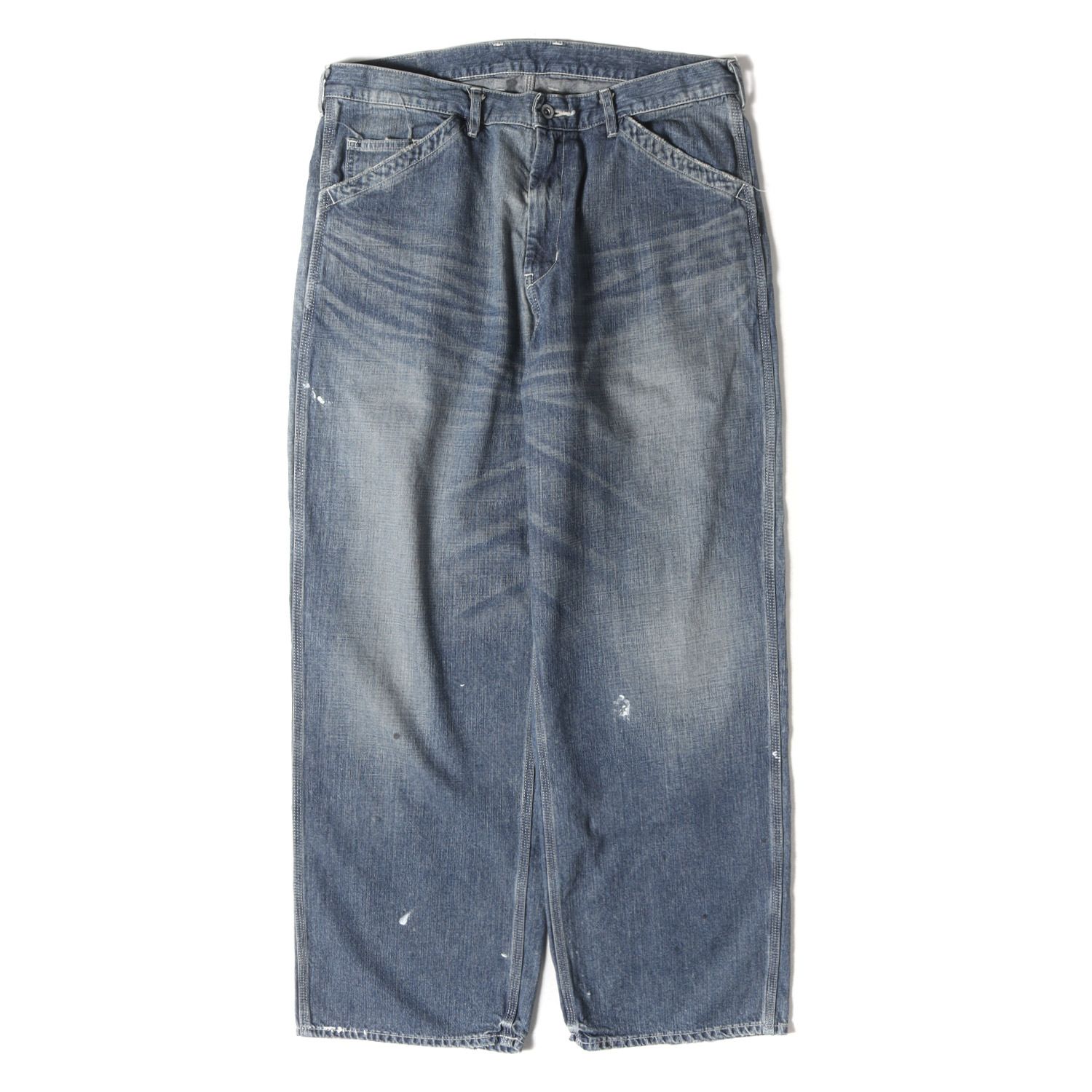 美品 NEIGHBORHOOD ネイバーフッド パンツ サイズ:L 24AW ヴィンテージ加工 ユーティリティ デニムパンツ (WASHED UTILITY PANTS) インディゴ ボトムス ジーンズ ジーパン ズボン【メンズ】