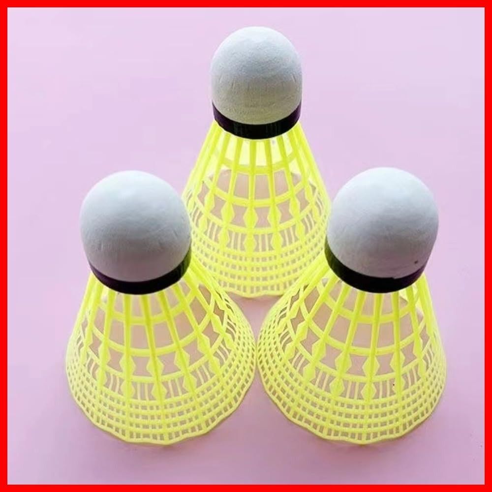 （まとめ）バドミントン・シャトルコックプラ羽根 黄〔×2セット〕 【北海道・沖縄・離島配送不可】 まとめ）バドミントン・シャトルコックプラ羽根 黄【×2セット】