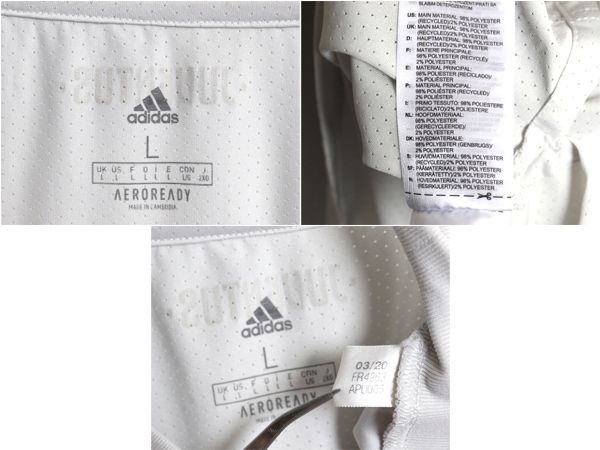 adidas - アディダス ユベントス サッカー プラクティス シャツ メンズ L / 正規品 セリエA オフィシャル Tシャツ トレーニング ジャージ Tシャツ 灰 アディダス ユベントス サッカー プラクティス シャツ メンズ S