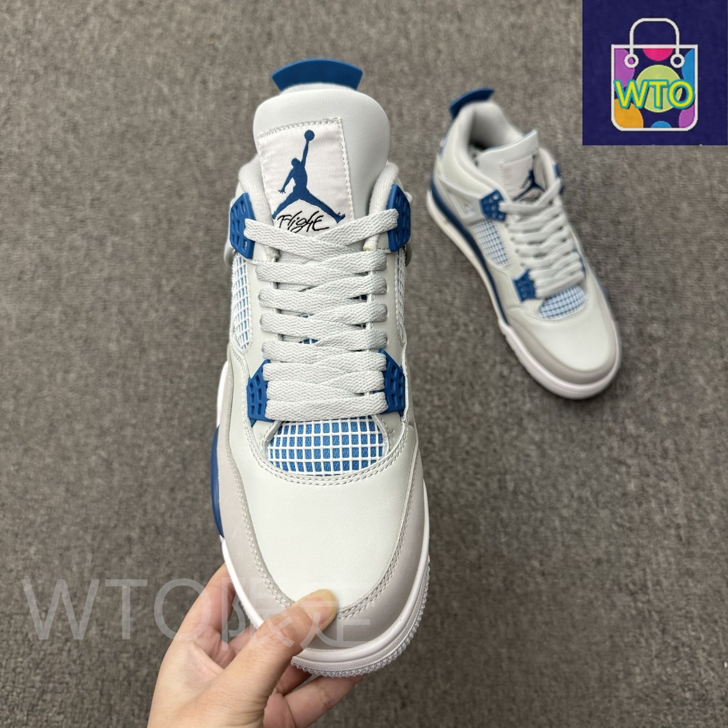 【新品未使用】ナイキ ジョーダン4 レトロ \"インダストリアルブルー27cm 新品【NIKE】